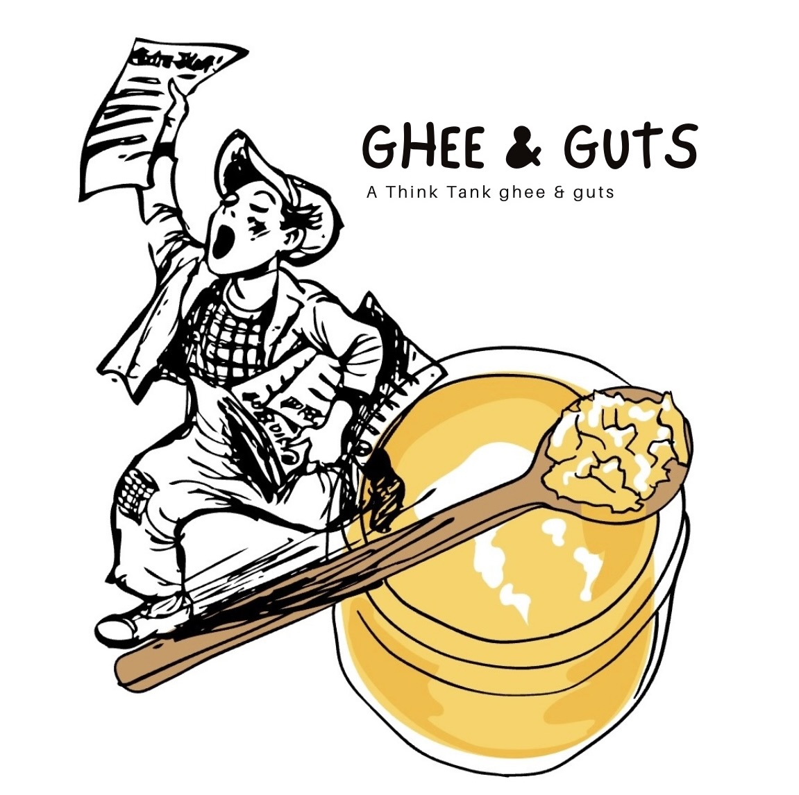 Ghee & Guts — A Think Tank logo